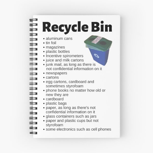 Item preview, Recycle Bin List Infographic designed and sold by Caregiverology.