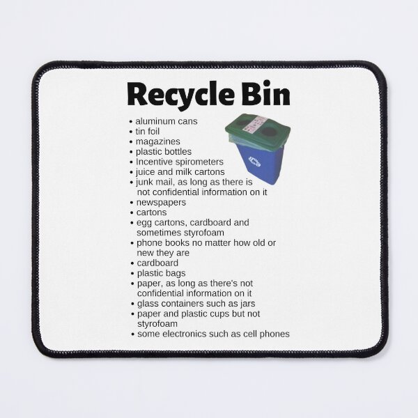 Item preview, Recycle Bin List Infographic designed and sold by Caregiverology.