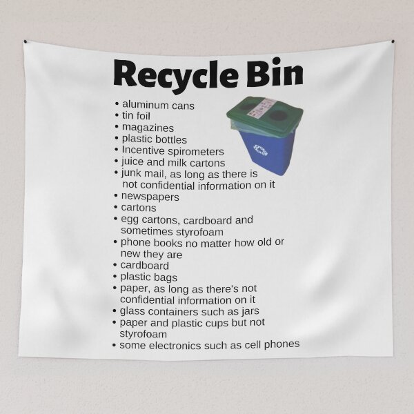 Item preview, Recycle Bin List Infographic designed and sold by Caregiverology.