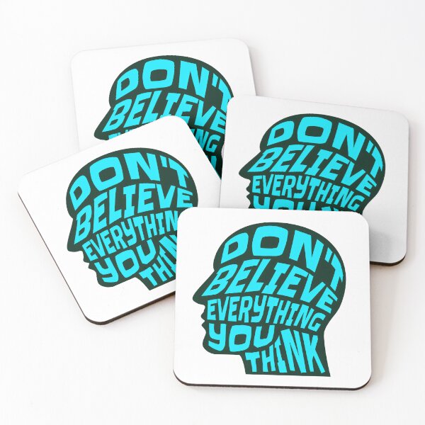 Item preview, Dont Believe Everything You Think 7 - Inspirational Quotes Typography designed and sold by Cawaiico.