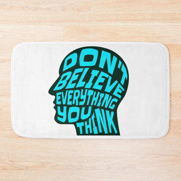Item preview, Dont Believe Everything You Think 7 - Inspirational Quotes Typography designed and sold by Cawaiico.