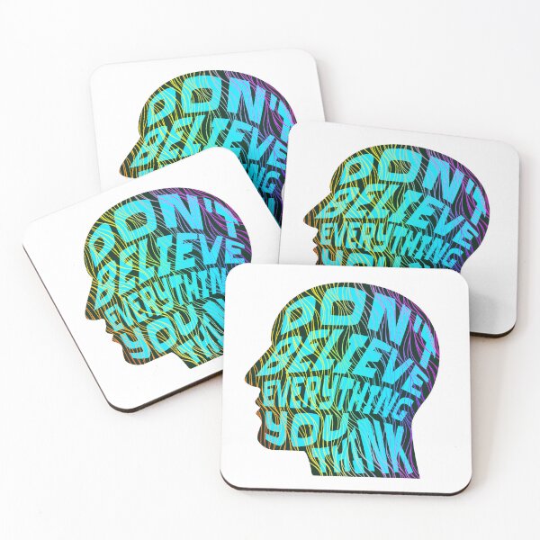 Item preview, Dont Believe Everything You Think 8 - Inspirational Quotes Typography designed and sold by Cawaiico.