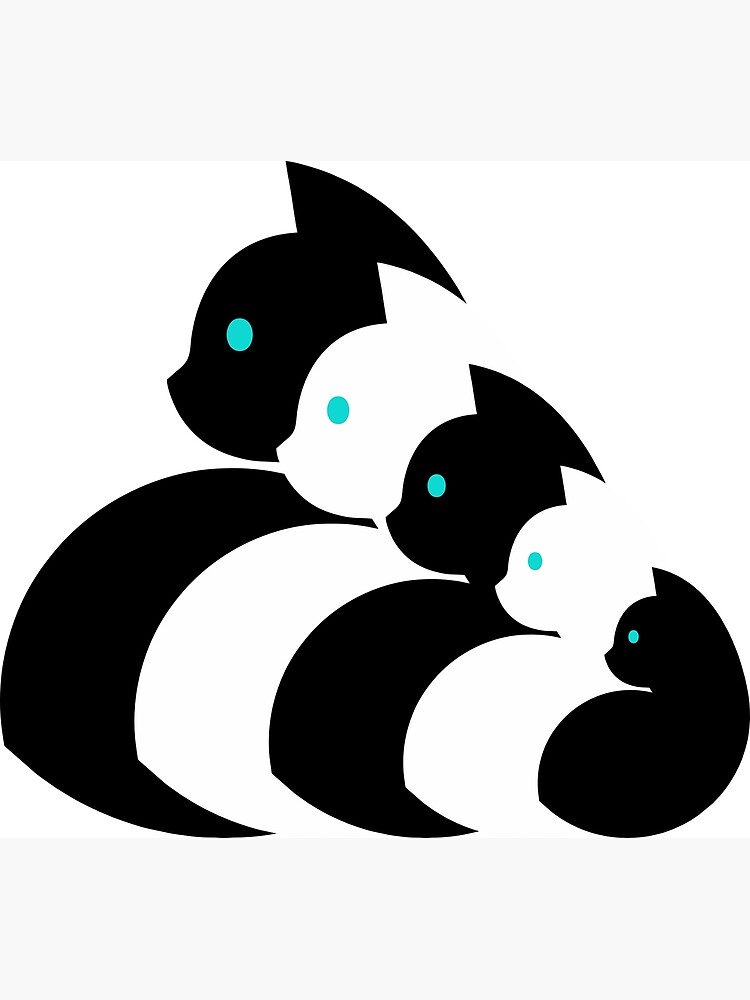 black-and-white-cats-poster-for-sale-by-notquitepink-redbubble