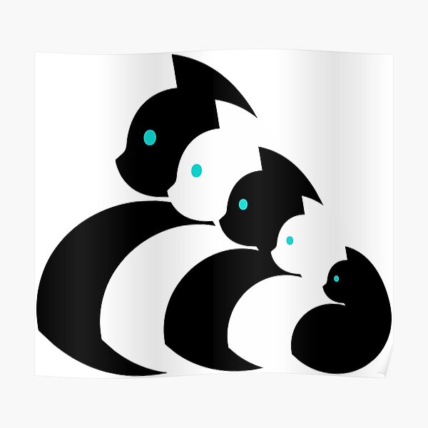 "Black and white Cats" Poster for Sale by notquitepink Redbubble