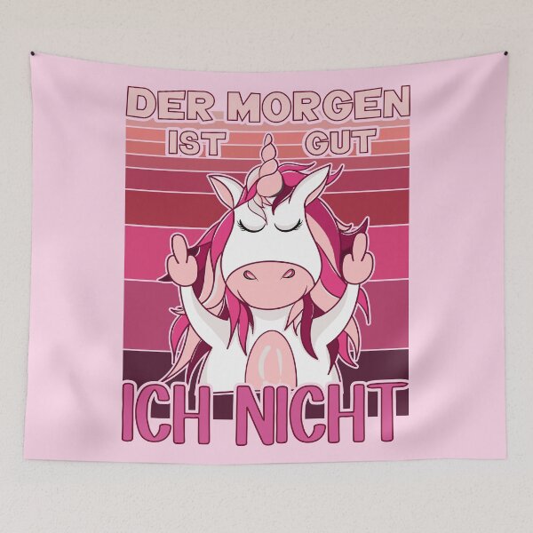 Item preview, Evil unicorn shows middle finger. Morning grouch designed and sold by silentcolors.