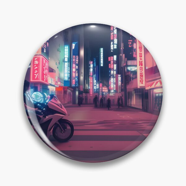 Item preview, Woman on motorcycle in Tokyo City designed and sold by sadconfusedmoon.