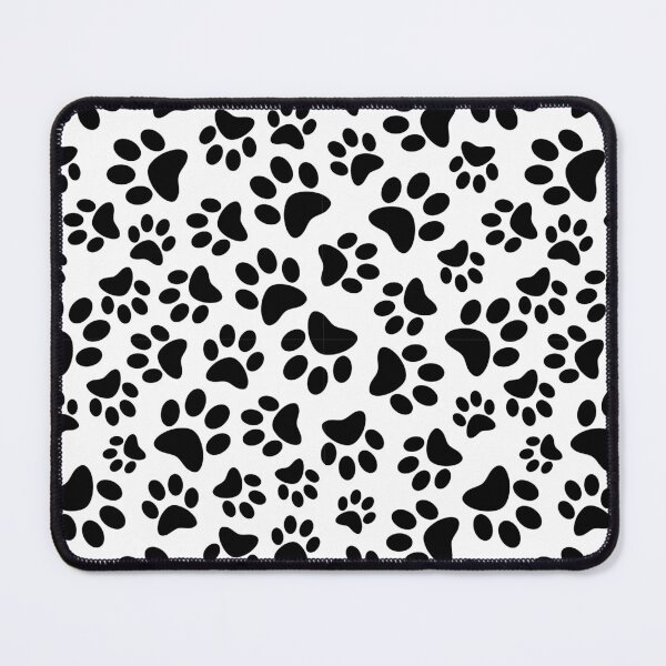 Item preview, Black and White Paw Print Pattern designed and sold by Julie Erin Designs.