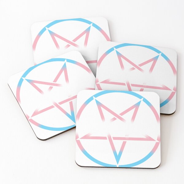 Item preview, inverted trans pentagram designed and sold by bangtanboyfie.