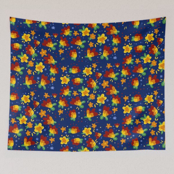 Item preview, Whimsical floral pattern designed and sold by beccainskeep.