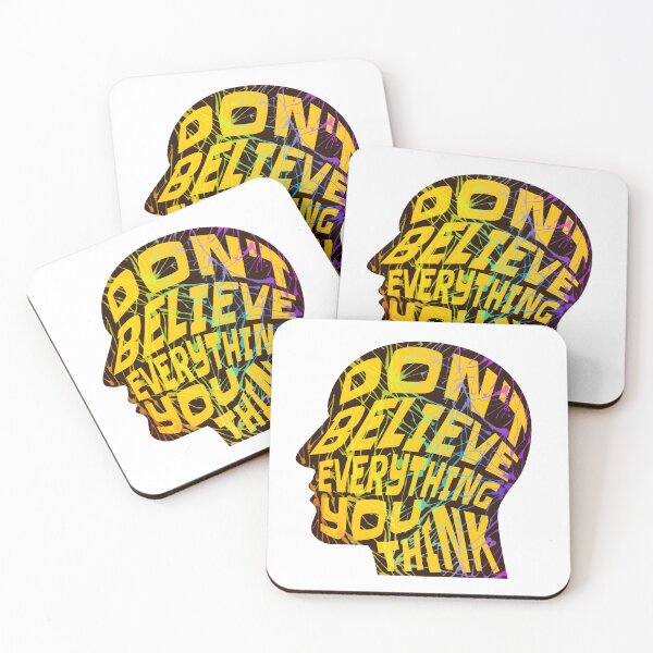 Item preview, Dont Believe Everything You Think 10 - Inspirational Quotes Typography designed and sold by Cawaiico.