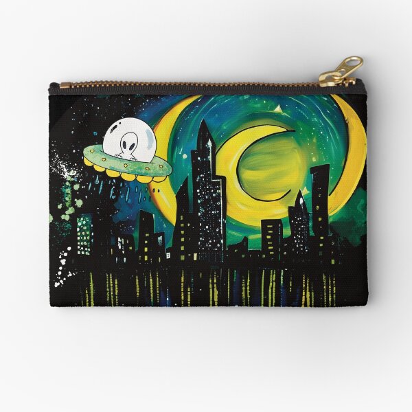 Item preview, Funny UFO City designed and sold by SketchesbyJay.