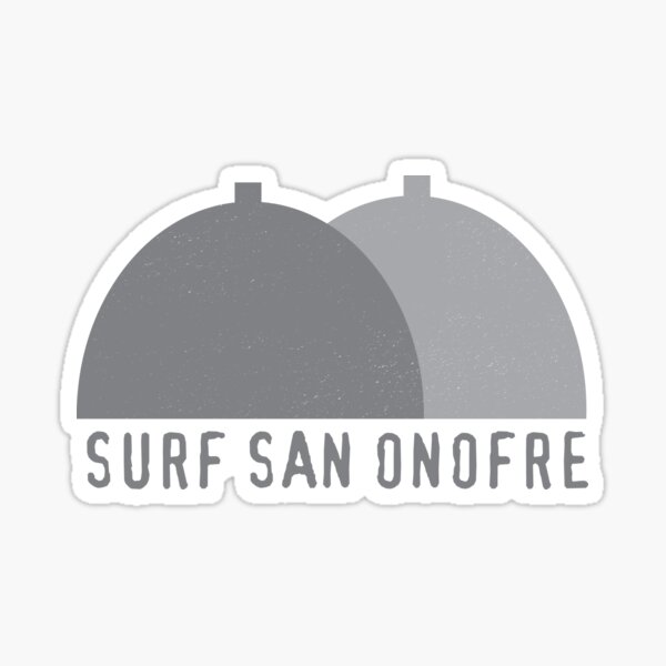 Surf San Onofre Vintage Minimalist Surfing Art Sticker