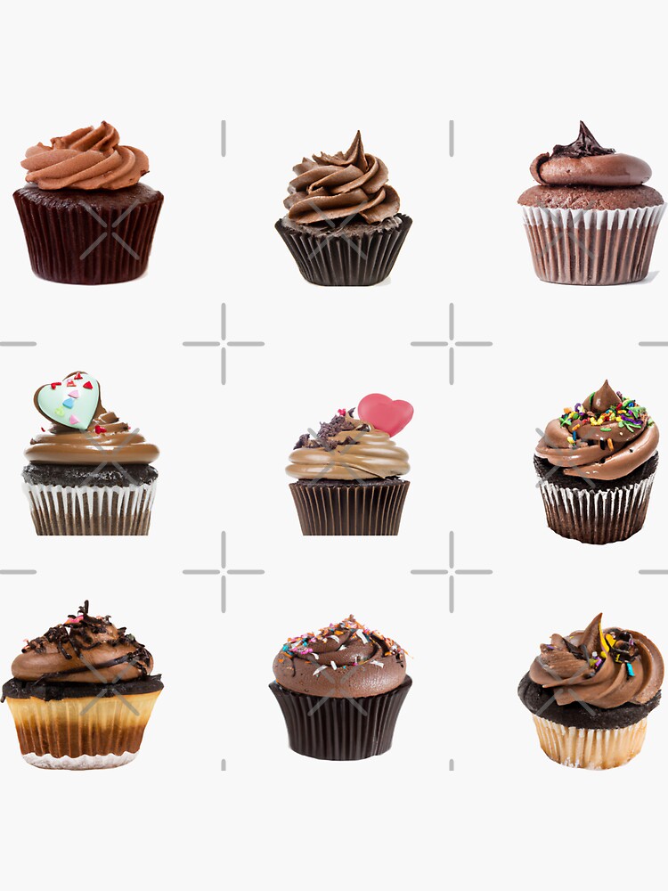 "Chocolate Cupcake Pack" Sticker for Sale by NaomiGTZP Redbubble