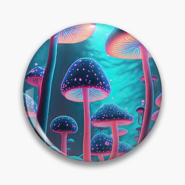Artikelvorschau, Glowing psychedelic mushrooms entworfen und verkauft von mrlongfield.