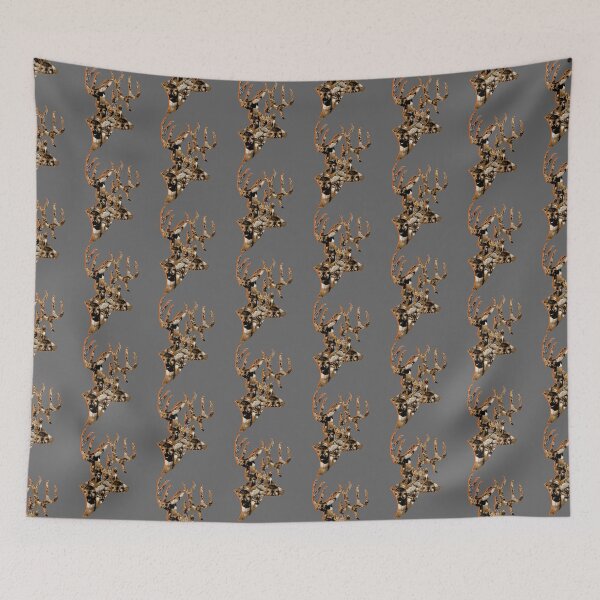 Item preview, Minimalist Whitetail Buck Deer Hunting with Deer Collage designed and sold by LifeCrush.