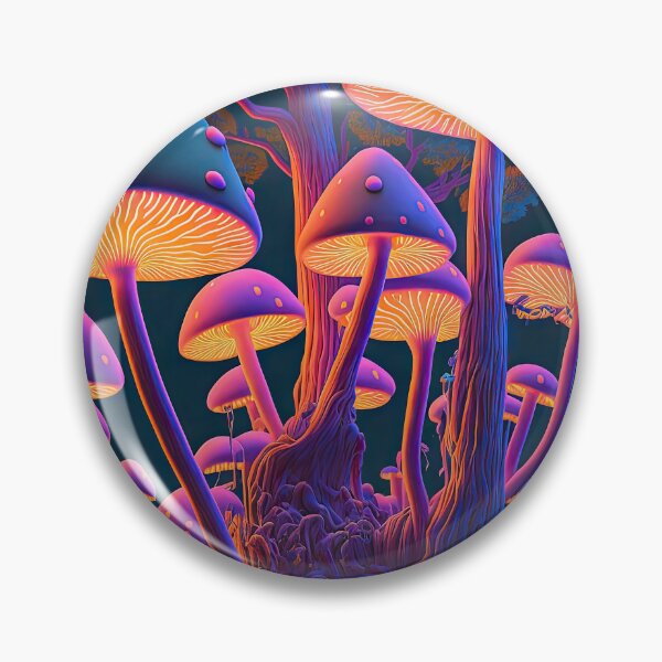Artikelvorschau, Glowing psychedelic mushrooms entworfen und verkauft von mrlongfield.