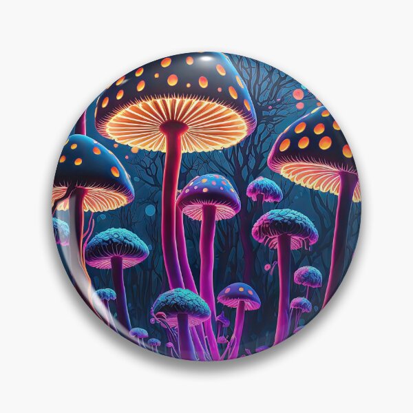Artikelvorschau, Glowing psychedelic mushrooms entworfen und verkauft von mrlongfield.