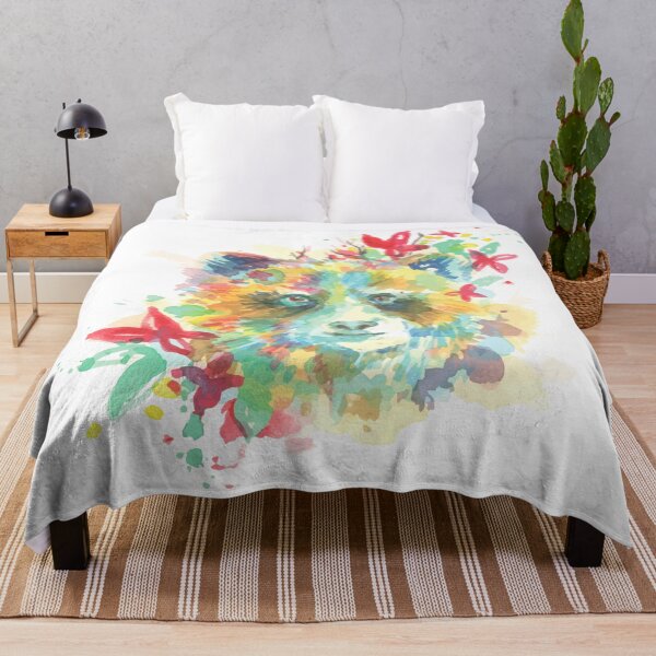Item preview, Beautiful Racoon with Flowers Splash Paint designed and sold by Shekevara.