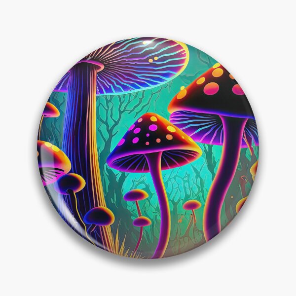 Artikelvorschau, Glowing psychedelic mushrooms entworfen und verkauft von mrlongfield.