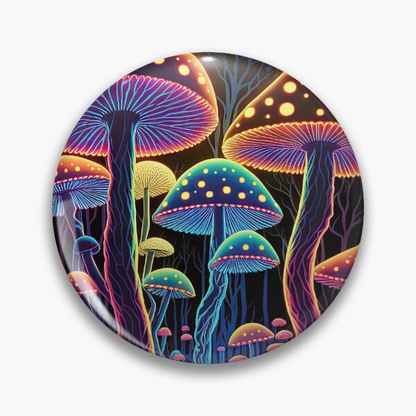 Artikelvorschau, Glowing psychedelic mushrooms entworfen und verkauft von mrlongfield.
