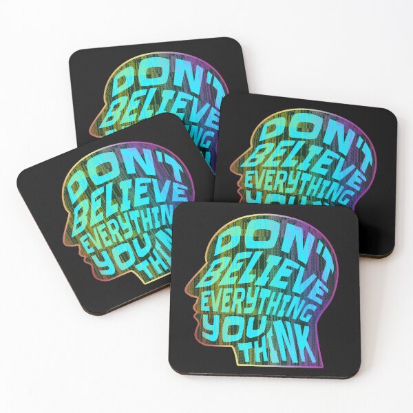Item preview, Dont Believe Everything You Think 11 - Inspirational Quotes Typography designed and sold by Cawaiico.