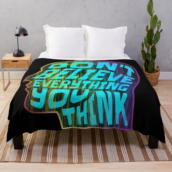 Item preview, Dont Believe Everything You Think 11 - Inspirational Quotes Typography designed and sold by Cawaiico.