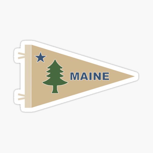 Item preview, Maine Flag Pennant designed and sold by emelia thielman.