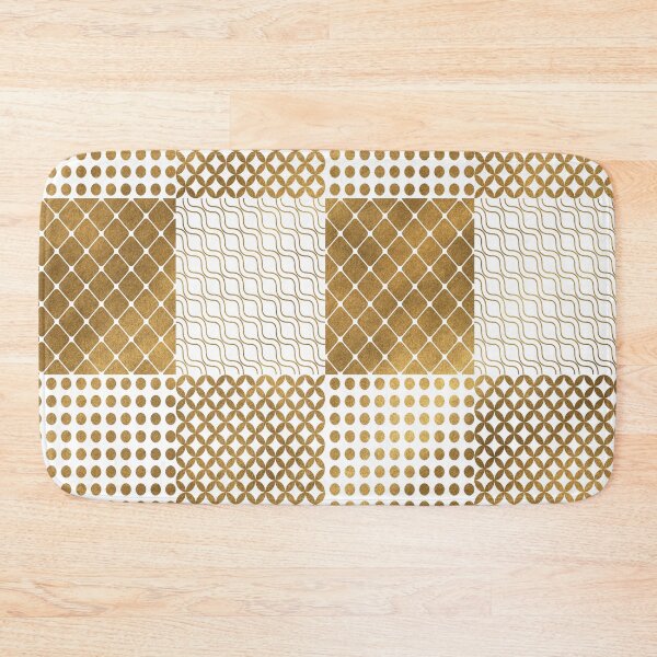 Item preview, Modern Checkered wave pattern gold designed and sold by TipTopTapo.