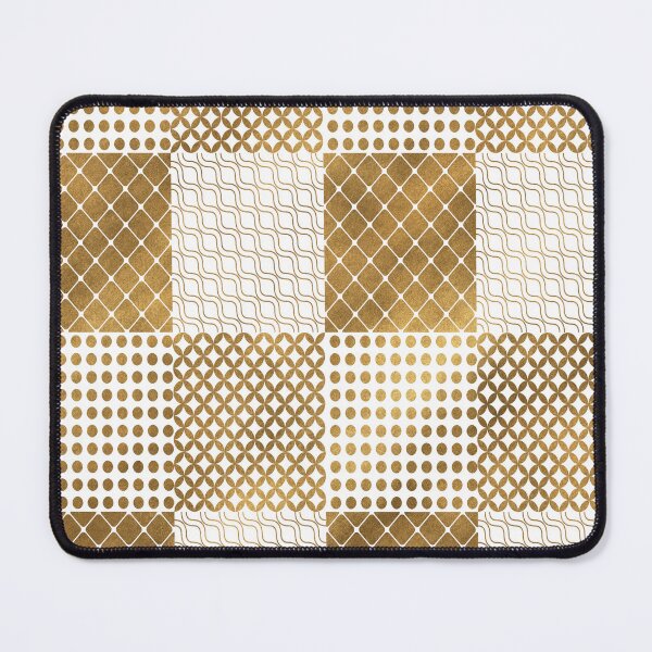 Item preview, Modern Checkered wave pattern gold designed and sold by TipTopTapo.