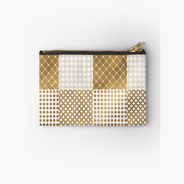 Item preview, Modern Checkered wave pattern gold designed and sold by TipTopTapo.