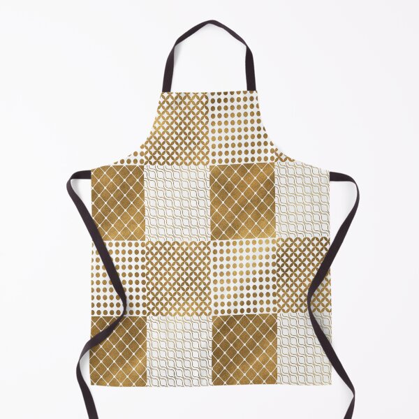 Item preview, Modern Checkered wave pattern gold designed and sold by TipTopTapo.