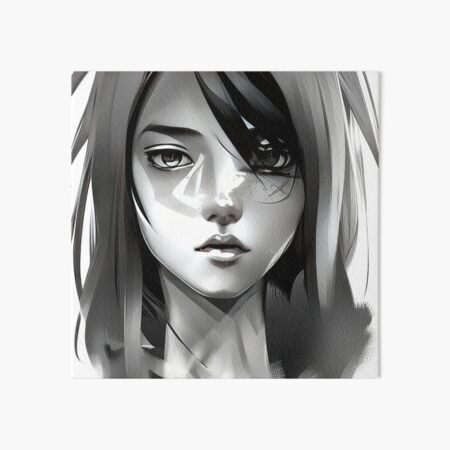 Beaux Animes Art Girl sketch in black and white Design  Poster for Sale by  Beauxanimes