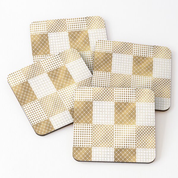 Item preview, Different Checkered grid pattern gold designed and sold by TipTopTapo.