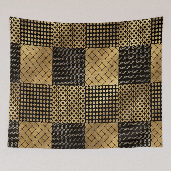 Item preview, Different Checkered grid pattern gold designed and sold by TipTopTapo.
