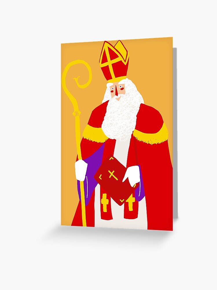 Tegenstander haai bloemblad Happy Sinterklaas" Greeting Card for Sale by jmno | Redbubble