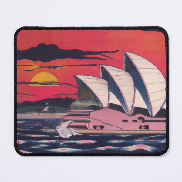 Item preview, The Sidney Opera House at Sunset | Ukiyo-e Japanese Print Painting designed and sold by ArtworkbyEmmy.