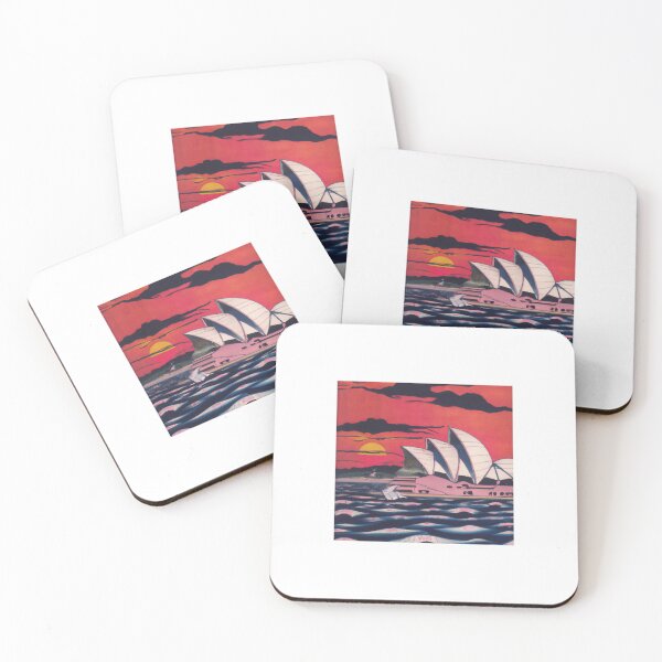 Item preview, The Sidney Opera House at Sunset | Ukiyo-e Japanese Print Painting designed and sold by ArtworkbyEmmy.