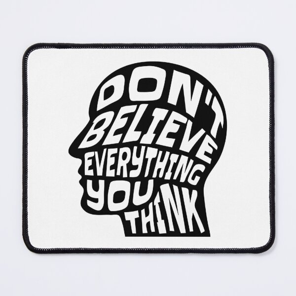 Item preview, Dont Believe Everything You Think 12 - Inspirational Quotes Typography designed and sold by Cawaiico.