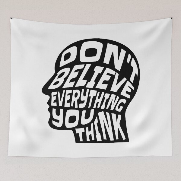 Item preview, Dont Believe Everything You Think 12 - Inspirational Quotes Typography designed and sold by Cawaiico.