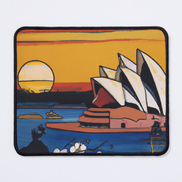 Item preview, The Sidney Opera House at Sunset | Ukiyo-e Japanese Print Painting designed and sold by ArtworkbyEmmy.