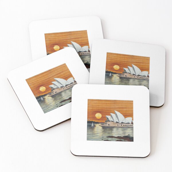 Item preview, The Sidney Opera House at Sunset | Ukiyo-e Japanese Print Painting designed and sold by ArtworkbyEmmy.