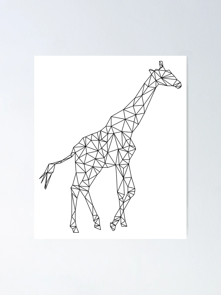 Poster for Sale avec l'œuvre « Tableau girafe 1 » de l'artiste Art Dream  Studio