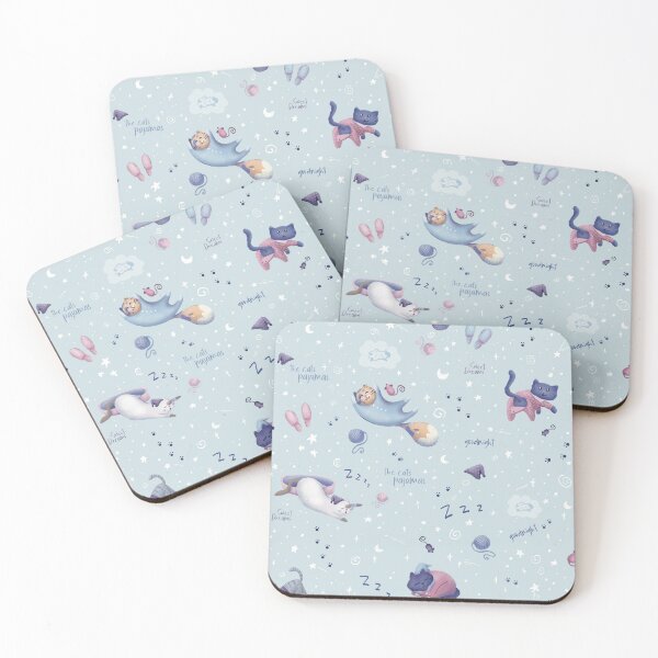 Item preview, The Cat's Pajamas - Blue designed and sold by K. Pastva Illustration.