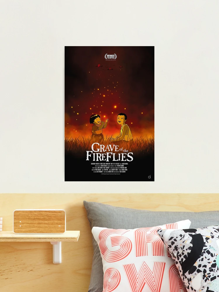  Grave of the Fireflies Poster Vintage Look Tin Metal