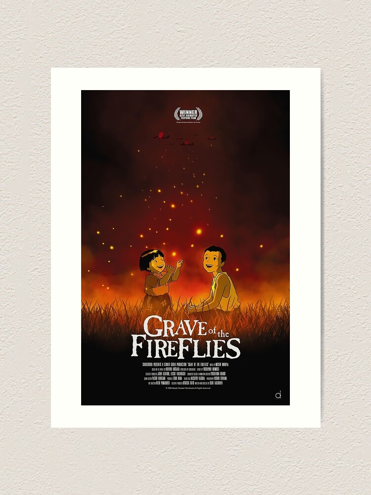 Grave Of The Fireflies - Movie Poster (Japanese) Wall Art, Canvas