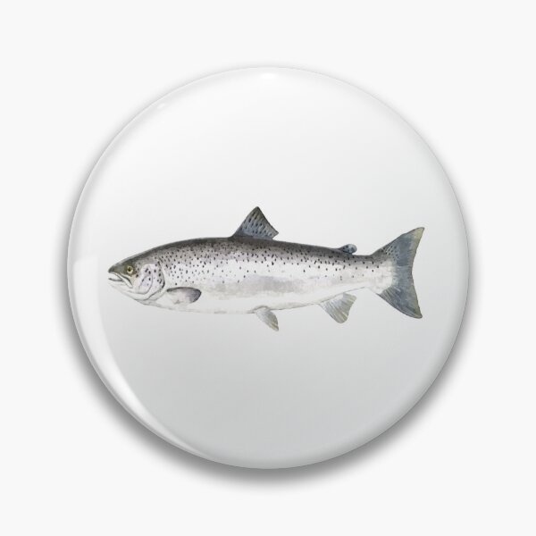 Item preview, Atlantic Salmon Fish Watercolor Art designed and sold by jjomally1.