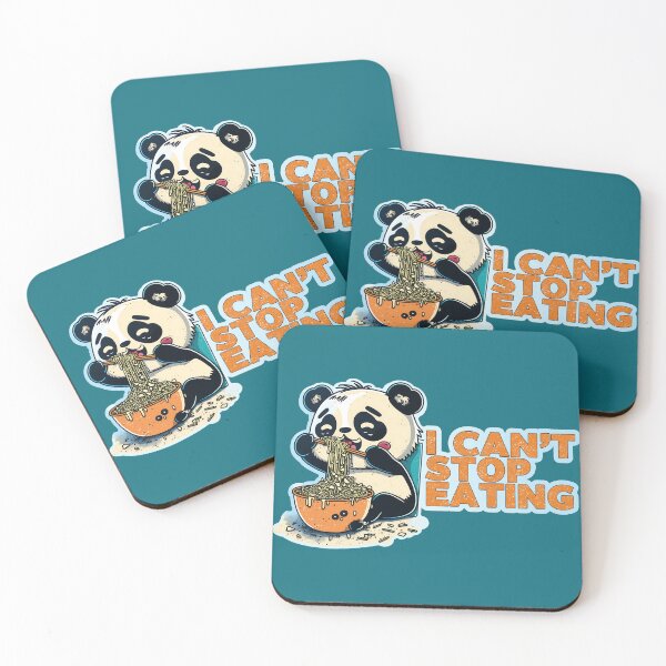 Item preview, panda eating noodles with quote i can't stop eating designed and sold by Charkasi.