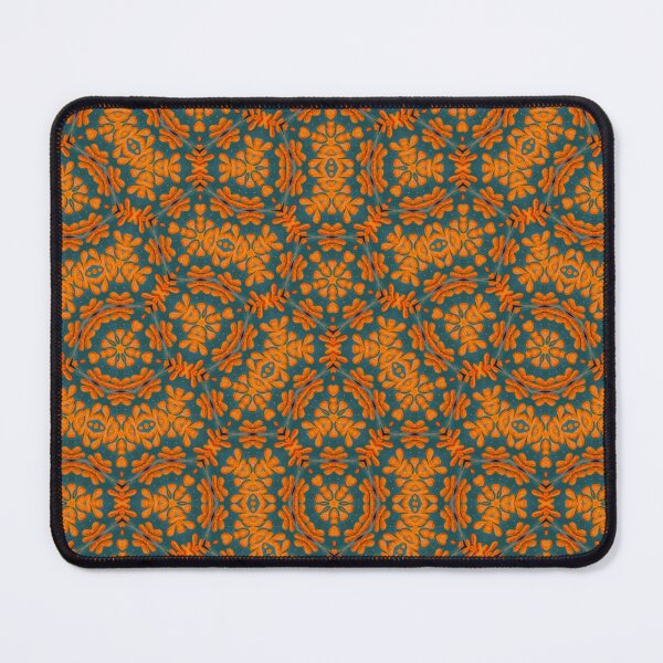 Item preview, Cerulean Blue and Orange Penrose Seamless Pattern Print designed and sold by protegra.