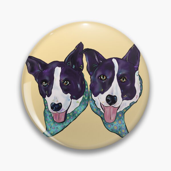 Border Collie Brothers Pin