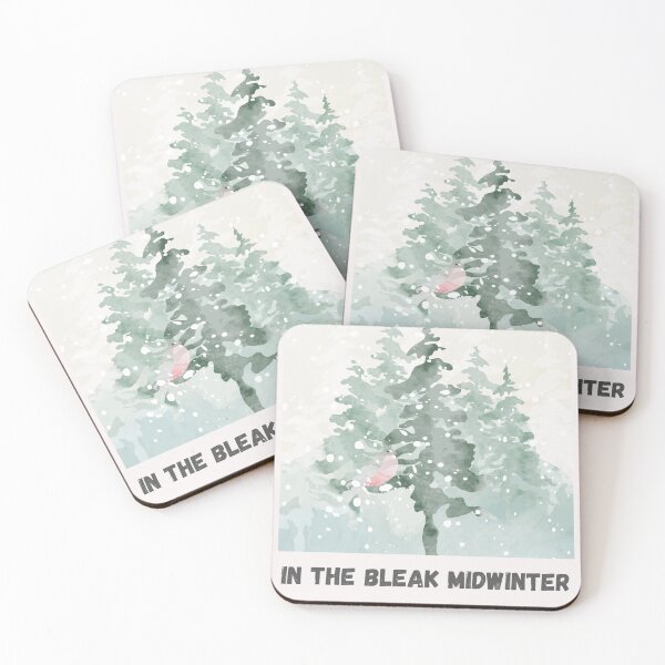 Item preview, In the Bleak Midwinter. Snowy Forest Scene, Painting designed and sold by Lost-World-Shop.
